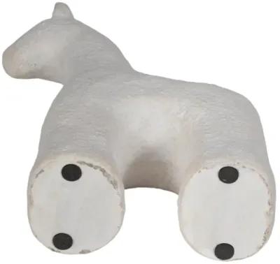 6" Textured Horse, White