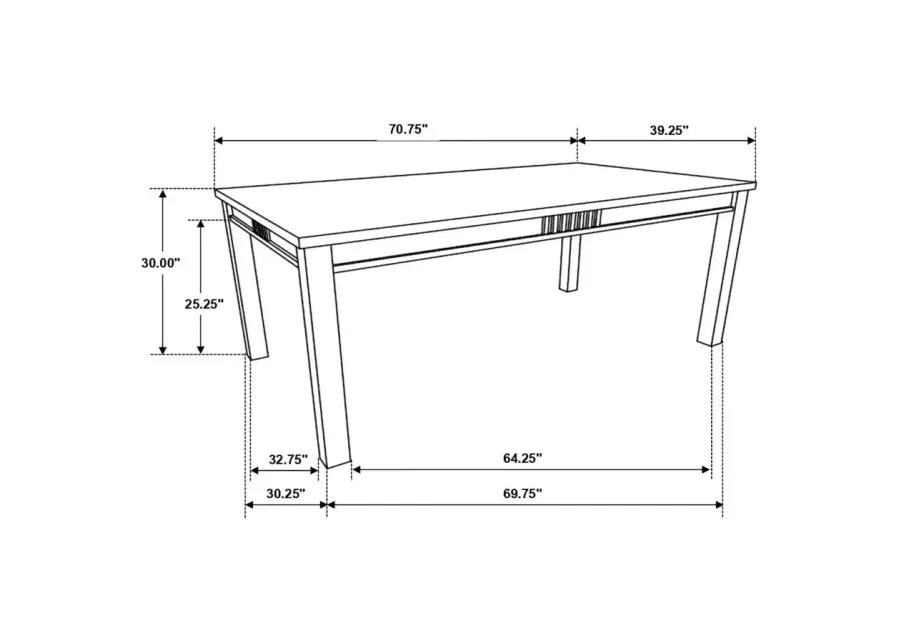 Marbrisa 5-piece Rectangular Dining Table Set Matte Black