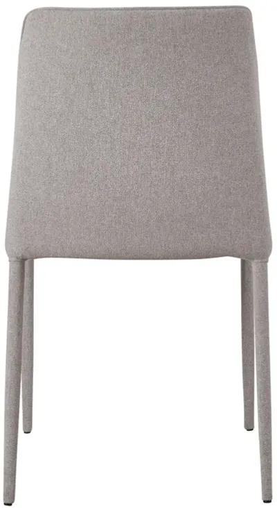 NORA FABRIC DINING CHAIR LIGHT GREY-SET OF TWO