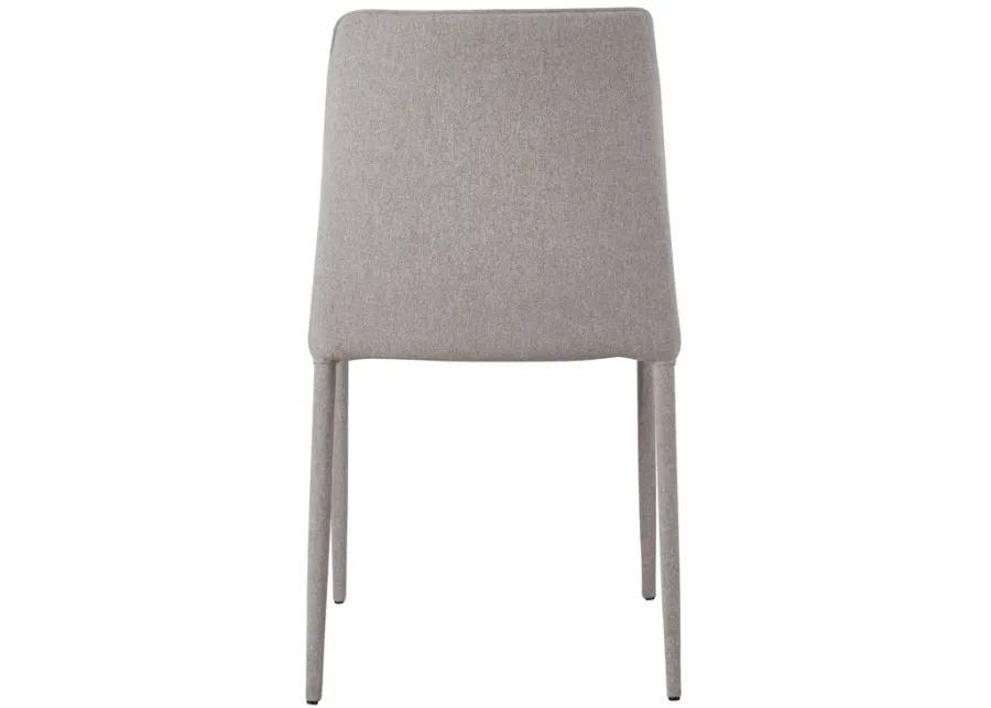 NORA FABRIC DINING CHAIR LIGHT GREY-SET OF TWO