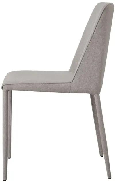 NORA FABRIC DINING CHAIR LIGHT GREY-SET OF TWO