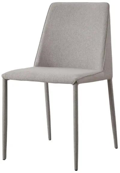 NORA FABRIC DINING CHAIR LIGHT GREY-SET OF TWO