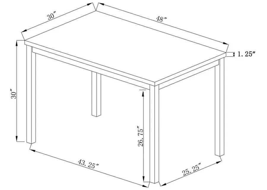 Garza Rectangular Dining Table Black