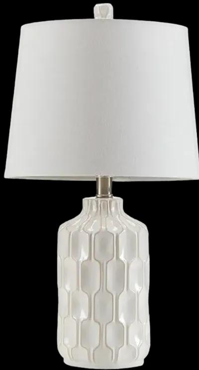 INK+IVY Contour Ivory Ceramic Table Lamp