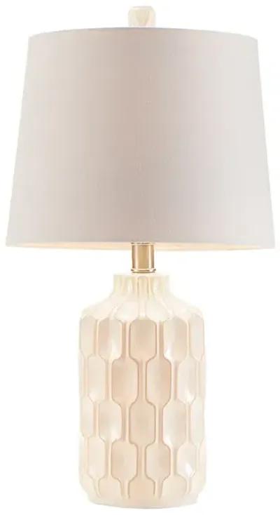 INK+IVY Contour Ivory Ceramic Table Lamp