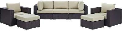 Convene 7 Piece Outdoor Patio Sectional Set