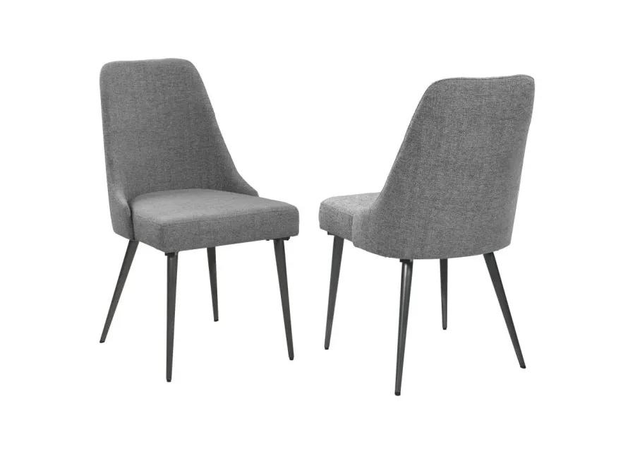 Alejandro Upholstered Dining Chairs Grey (Set of 2)