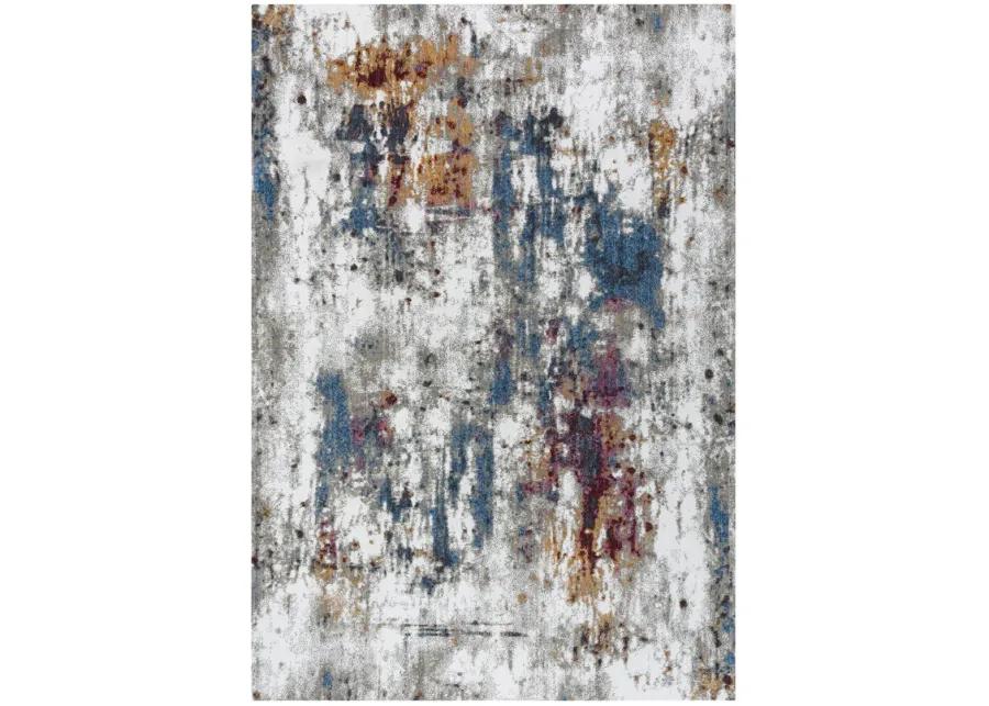 Signature Cream/Blue  Recycled Polyester 9'x12' Rectangle Rug