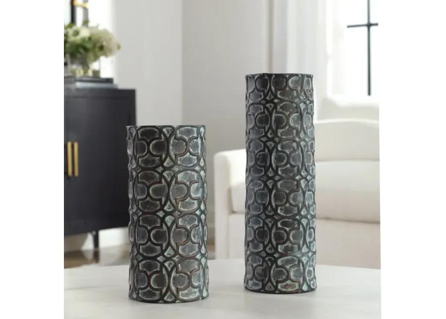 Baltra Bronze Patina Vases, S/2