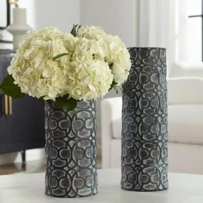 Baltra Bronze Patina Vases, S/2