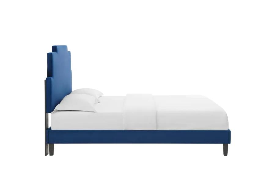 Lindsey Performance Velvet King Platform Bed