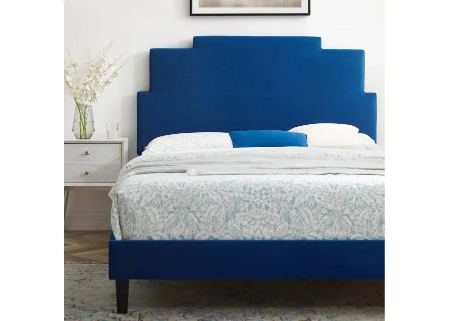 Lindsey Performance Velvet King Platform Bed