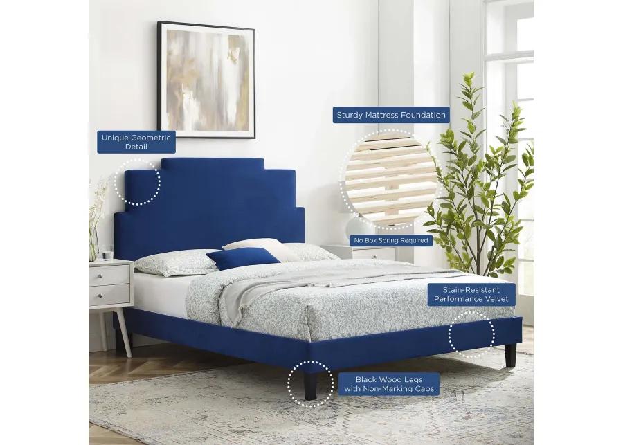 Lindsey Performance Velvet King Platform Bed