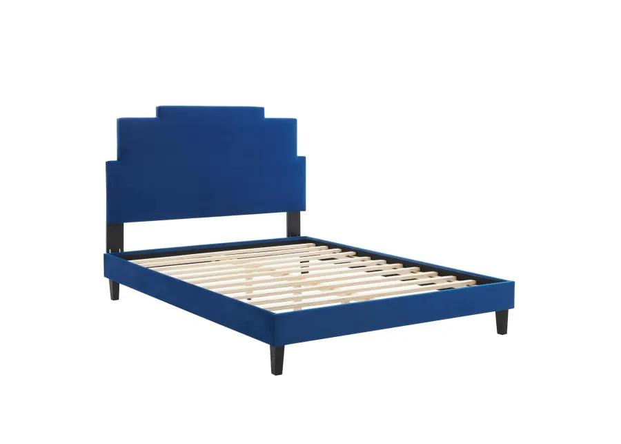 Lindsey Performance Velvet King Platform Bed