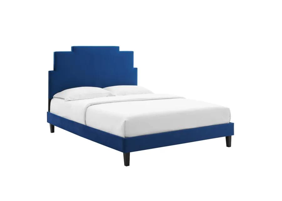 Lindsey Performance Velvet King Platform Bed