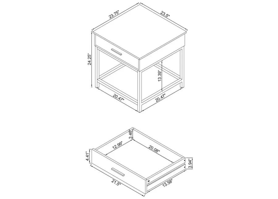 Camden Square 1-Drawer End Table