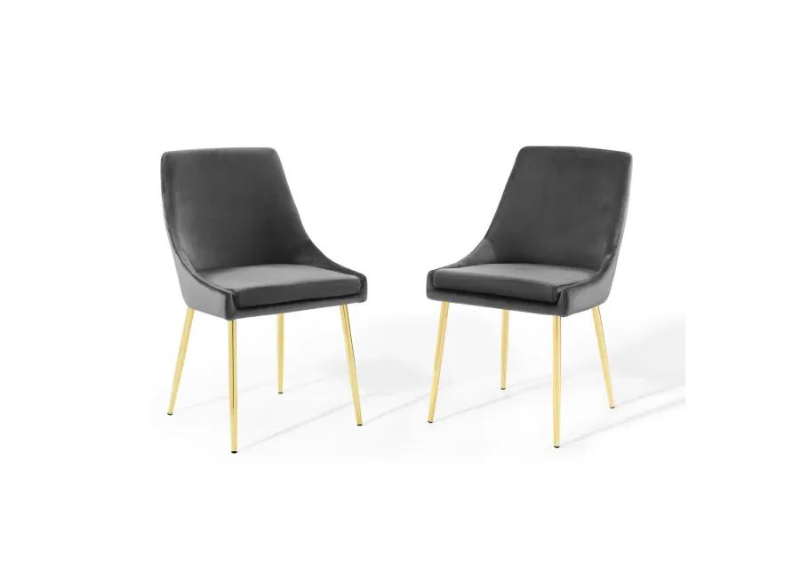 Viscount Performance Velvet Dining Chairs - Set of 2