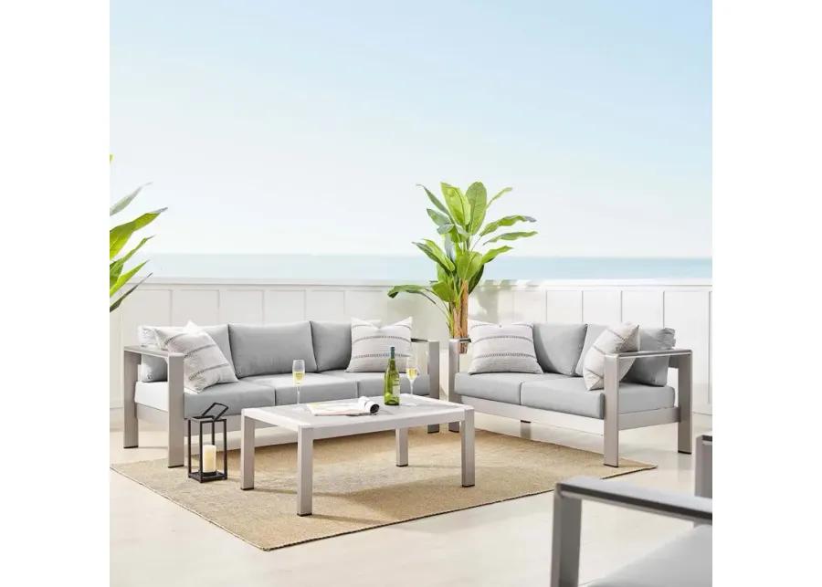 Shore Sunbrella® Fabric Outdoor Patio Aluminum 3 Piece Set