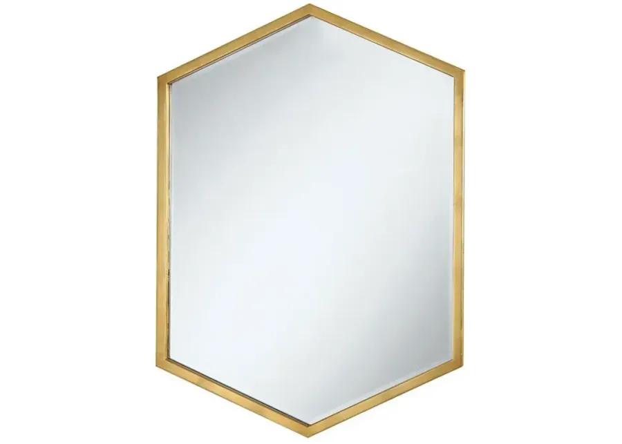 Bledel Hexagon Shaped Wall Mirror Gold