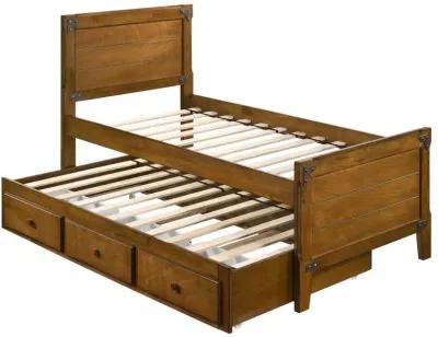 Granger Twin Captain's Bed with Trundle Rustic Honey