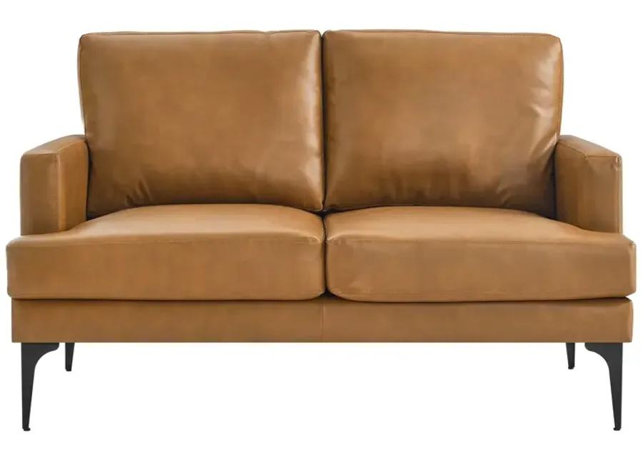 Evermore Vegan Leather Loveseat