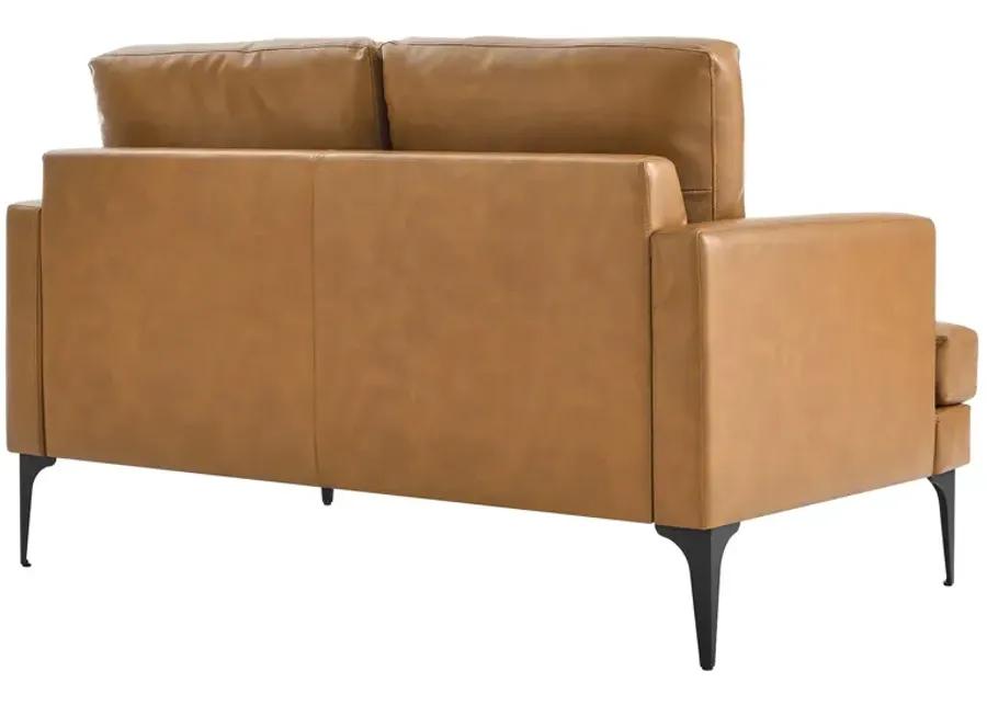 Evermore Vegan Leather Loveseat