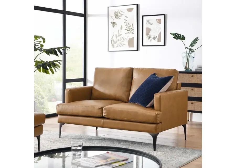 Evermore Vegan Leather Loveseat