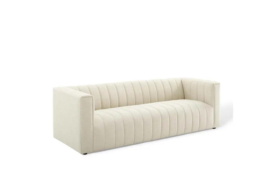 Reflection Channel Tufted Upholstered Sofa