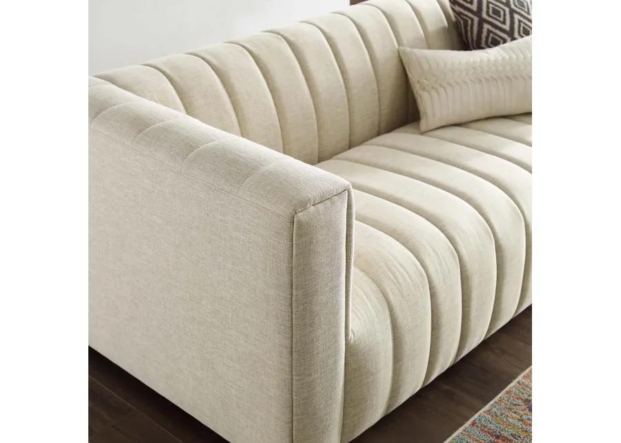 Reflection Channel Tufted Upholstered Sofa