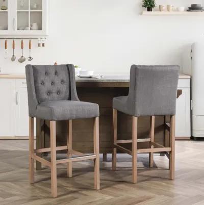 Karla Tufted 30 inch Barstool by Kosas Home