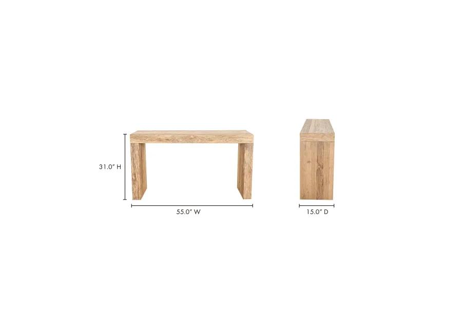 EVANDER CONSOLE TABLE AGED OAK