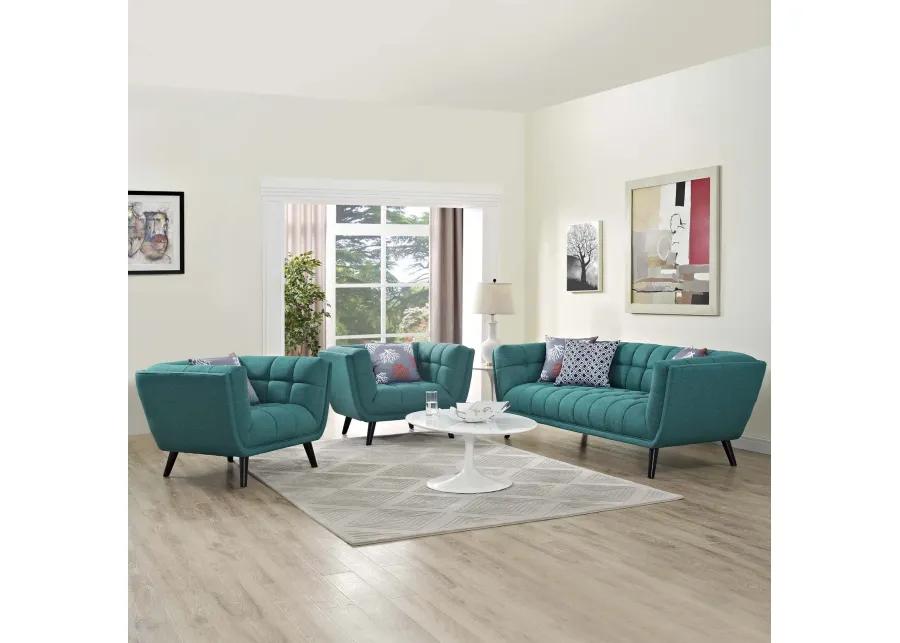 Bestow 3 Piece Upholstered Fabric Sofa and Armchair Set