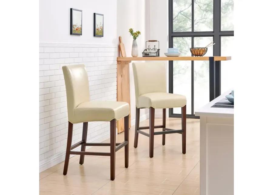 milton bonded leather counter stool, cream