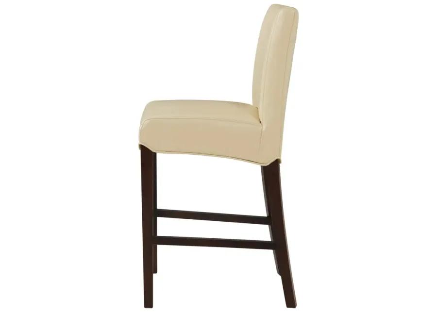 milton bonded leather counter stool, cream