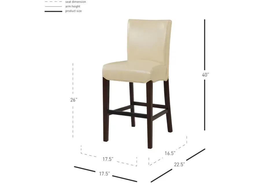 milton bonded leather counter stool, cream