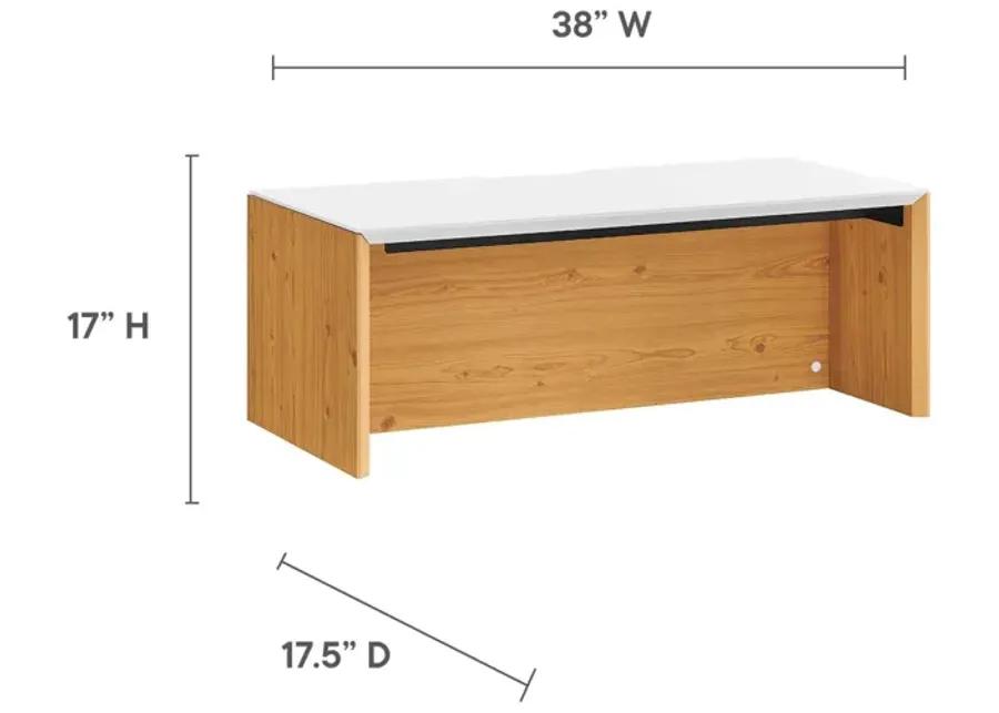 Kinetic 38" Wall-Mount Office Desk With Cabinet and Shelf