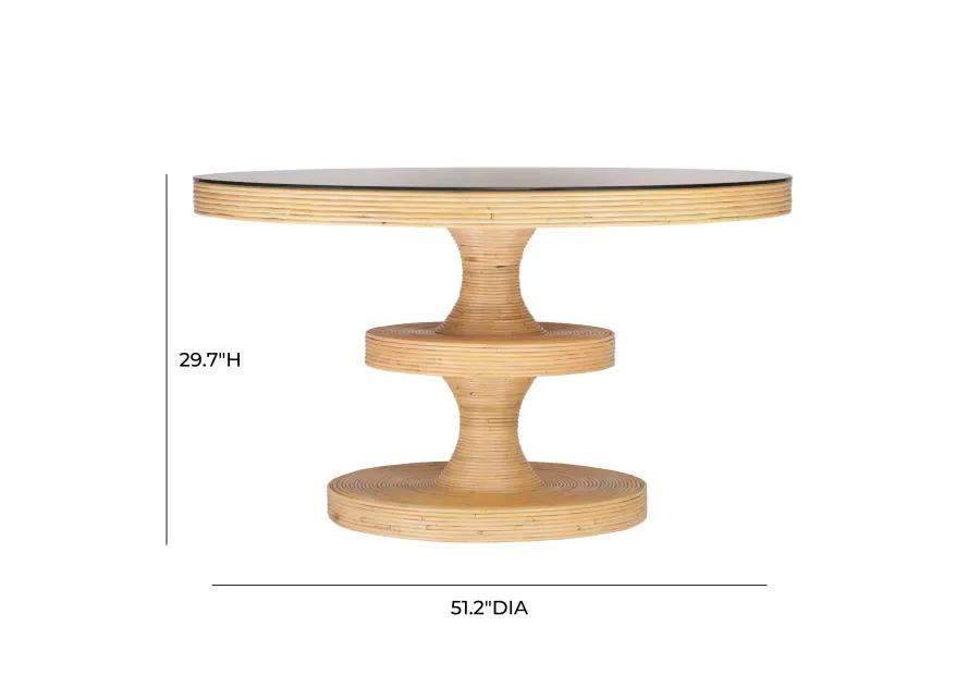 Apollonia Natural Rattan Round Dining Table