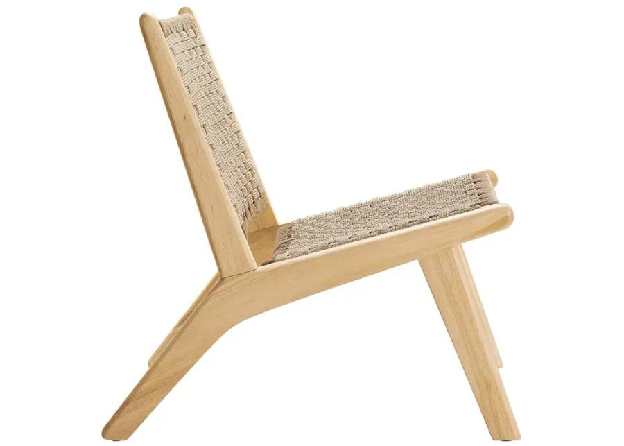 Saoirse Woven Rope Wood Accent Lounge Chair