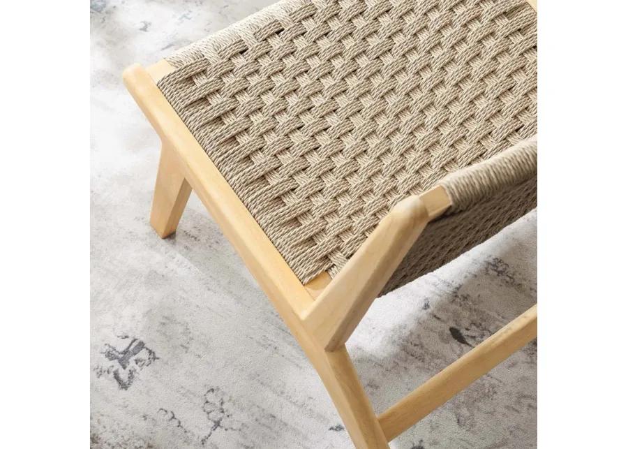 Saoirse Woven Rope Wood Accent Lounge Chair