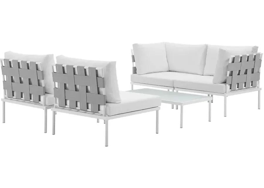 Harmony 5 Piece Outdoor Patio Aluminum Sectional Sofa Set