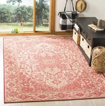 LINDEN 139 Collection LND139Q-6SQ Red / Creme 6'-7" X 6'-7" Square