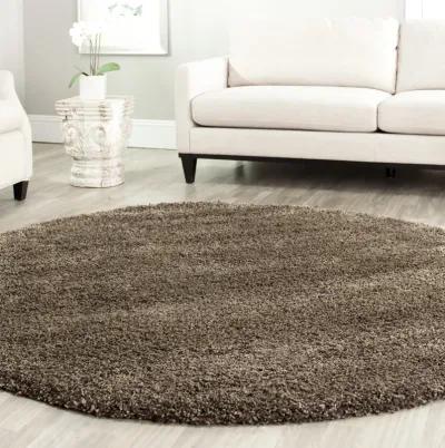 CALIFORNIA SHAG Round Power Loomed 5'-3" x 5'-3"Round Rug