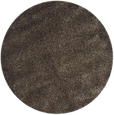 CALIFORNIA SHAG Round Power Loomed 5'-3" x 5'-3"Round Rug