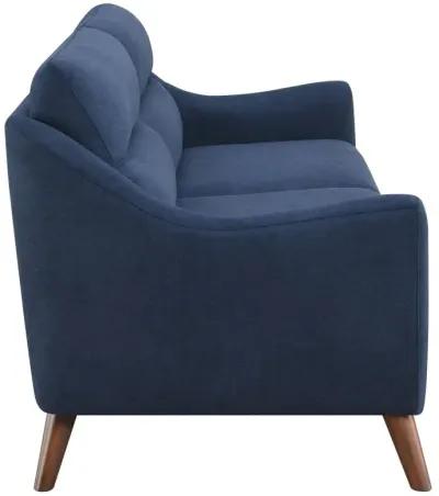 Gano 2-piece Sloped Arm Living Room Set Navy Blue