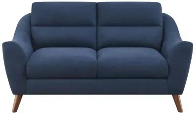 Gano 2-piece Sloped Arm Living Room Set Navy Blue