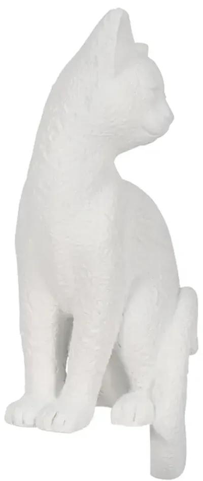 9" Kitty With Hanging Tail, White