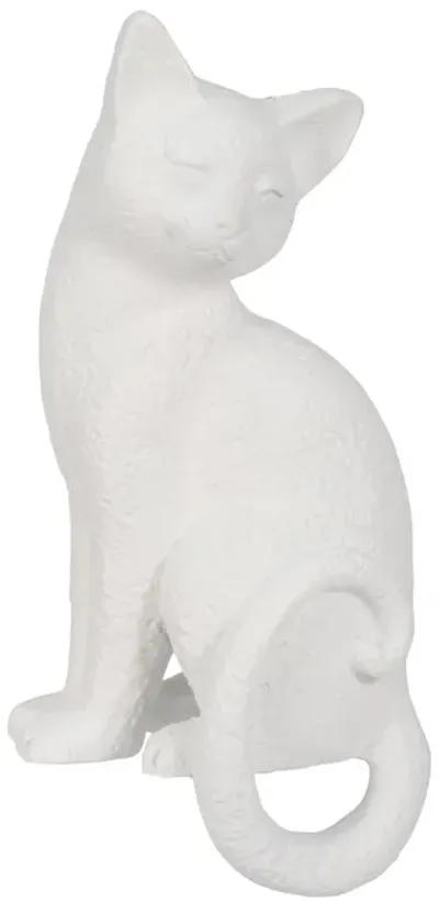 9" Kitty With Hanging Tail, White