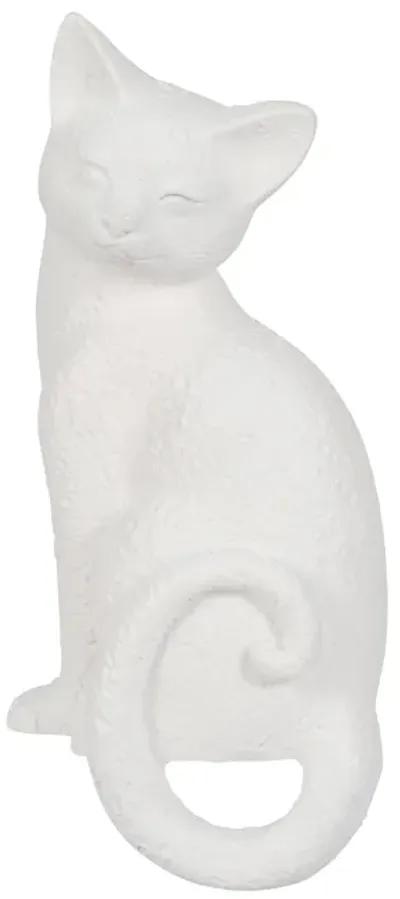 9" Kitty With Hanging Tail, White