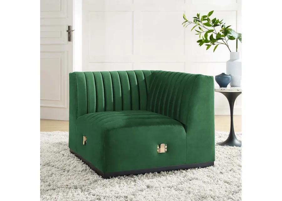 Conjure Channel Tufted Performance Velvet Left Corner Chair