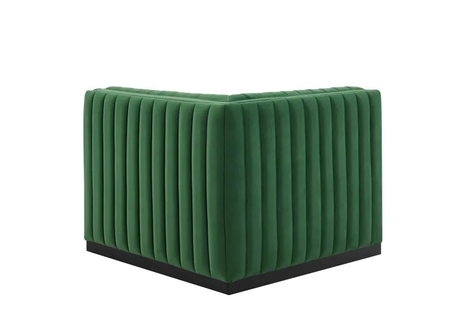 Conjure Channel Tufted Performance Velvet Left Corner Chair